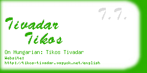 tivadar tikos business card